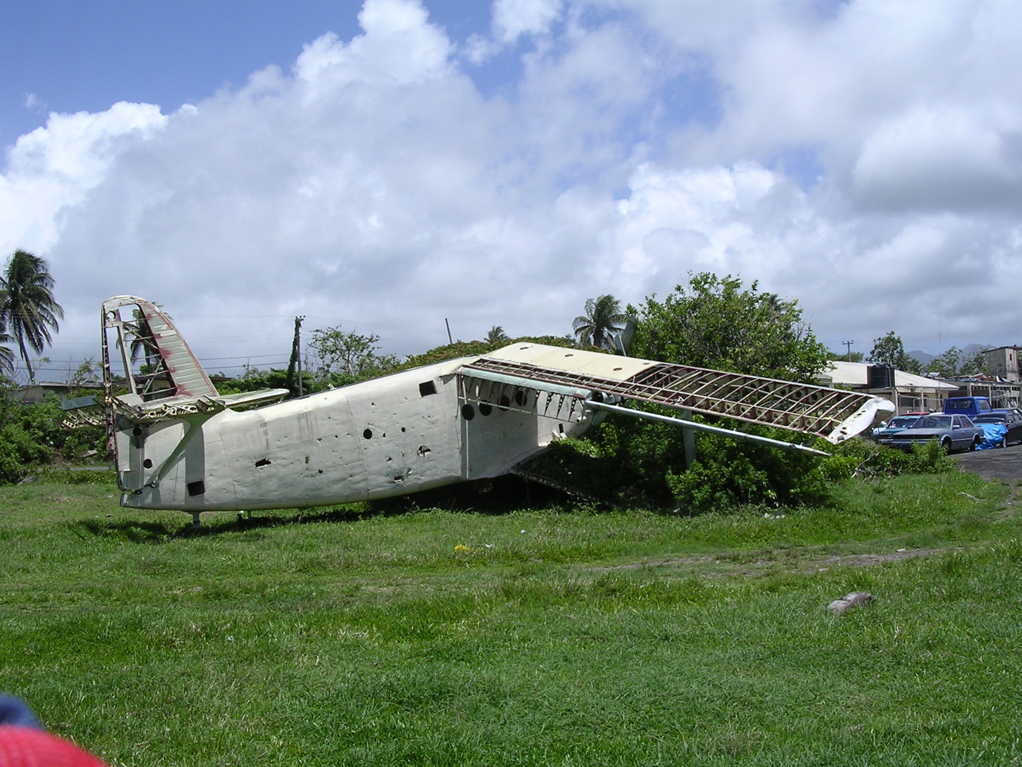 Wrecked plane